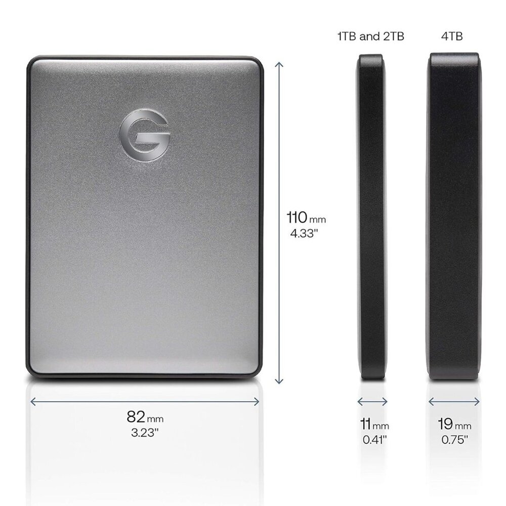 SanDisk Professional / G-Drive 1 TB External Drive with USB to USB A Cable - Picture 3 of 9